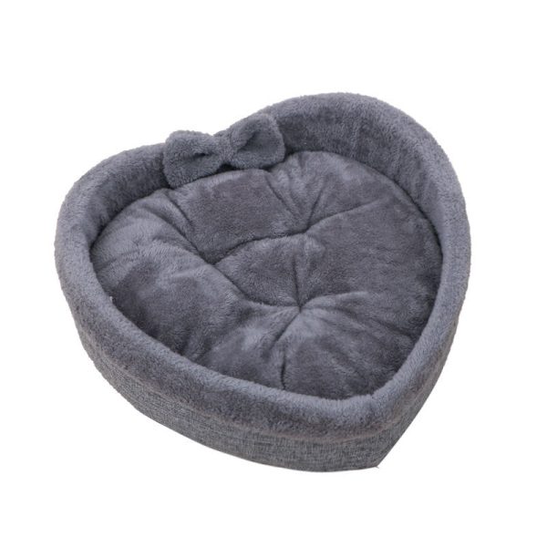 Heart Shape Soft Cozy Cat Pet Bed  Cute Warm Cushion