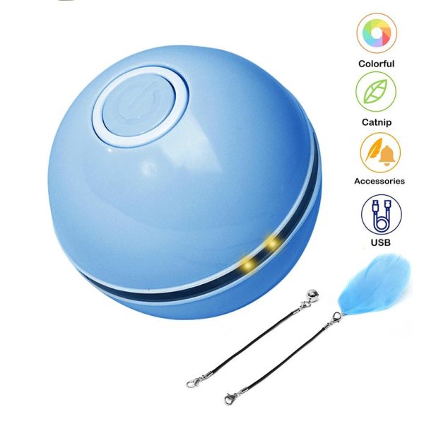 Best Remote Control Cat Dog Bounce Ball Colorful LED Self Rotating Ball