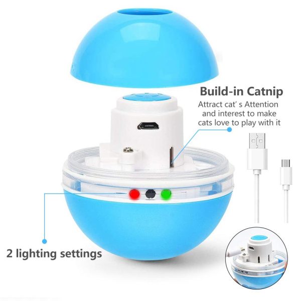 Best Remote Control Cat Dog Bounce Ball Colorful LED Self Rotating Ball