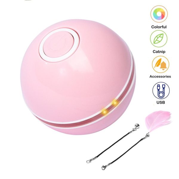 Best Remote Control Cat Dog Bounce Ball Colorful LED Self Rotating Ball