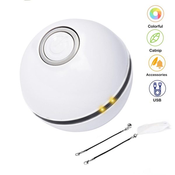 Best Remote Control Cat Dog Bounce Ball Colorful LED Self Rotating Ball