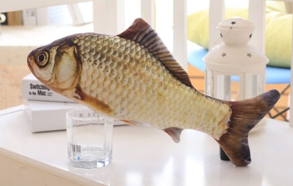 Plush creative 3D fish-shaped  toy catnip