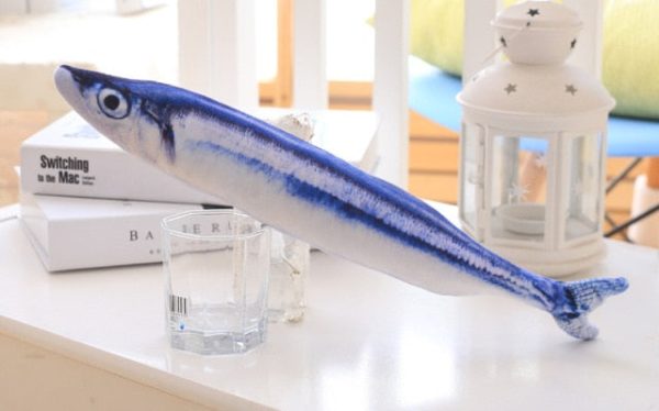 Plush creative 3D fish-shaped  toy catnip