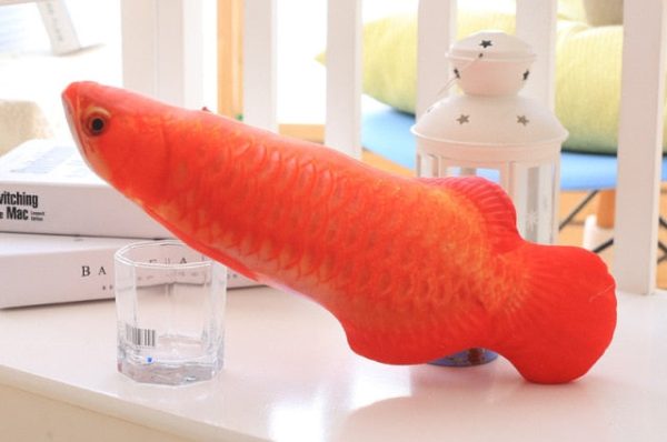 Plush creative 3D fish-shaped  toy catnip